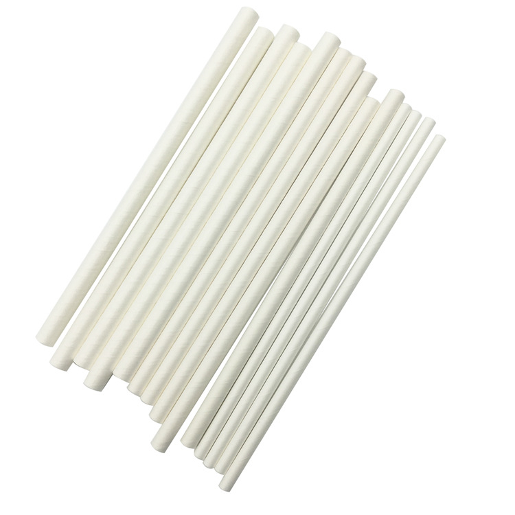 白色纸吸管现货 厂家直销环保纸吸管 可定制尺寸 25根opp袋装