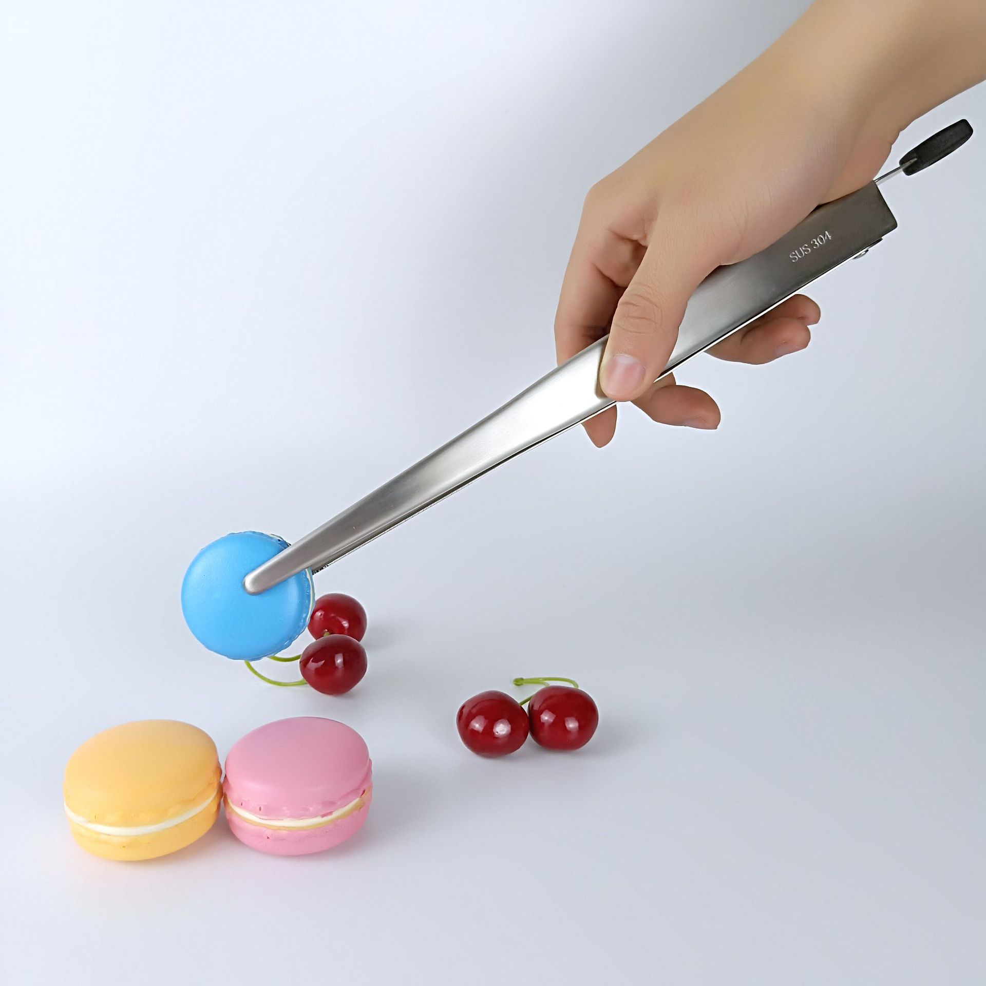 304不锈钢食品夹 厨房工具面包夹 自助餐高档食物夹 防滑烧烤夹