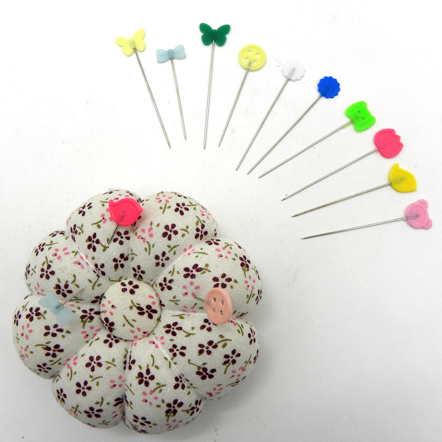 花朵大头针塑料异形大头针梅花蝴蝶纽扣领结针手工固定