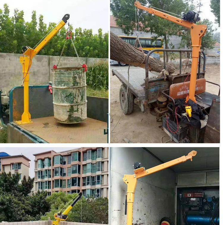 车载吊机12v24v220v电动葫芦吊车起重机货车装载吊运机电动随车吊