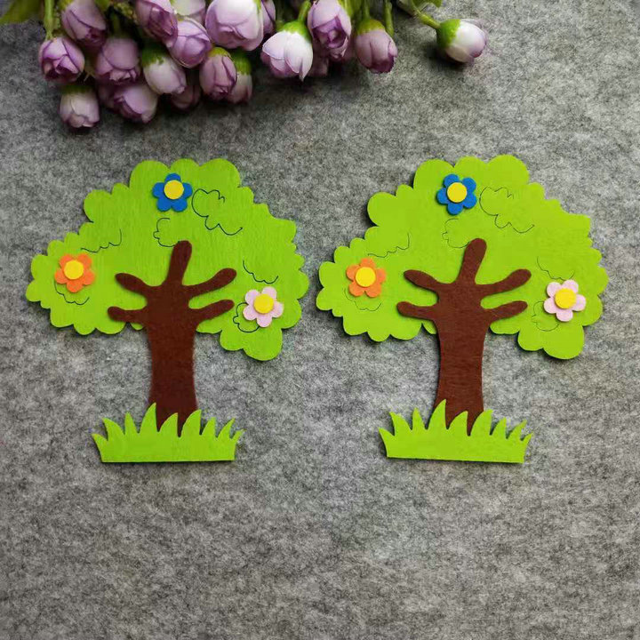 学校幼儿园环境创设黑板报环保材料无纺布大树小树树木墙贴装饰