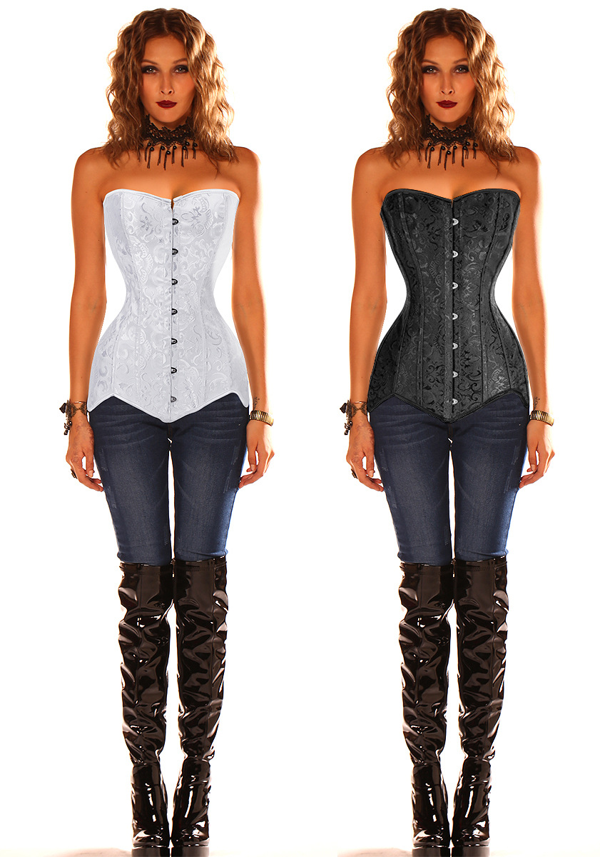 复古宫廷束身衣corset紧身胸衣胸托塑身衣女欧美钢骨束腰大码批发