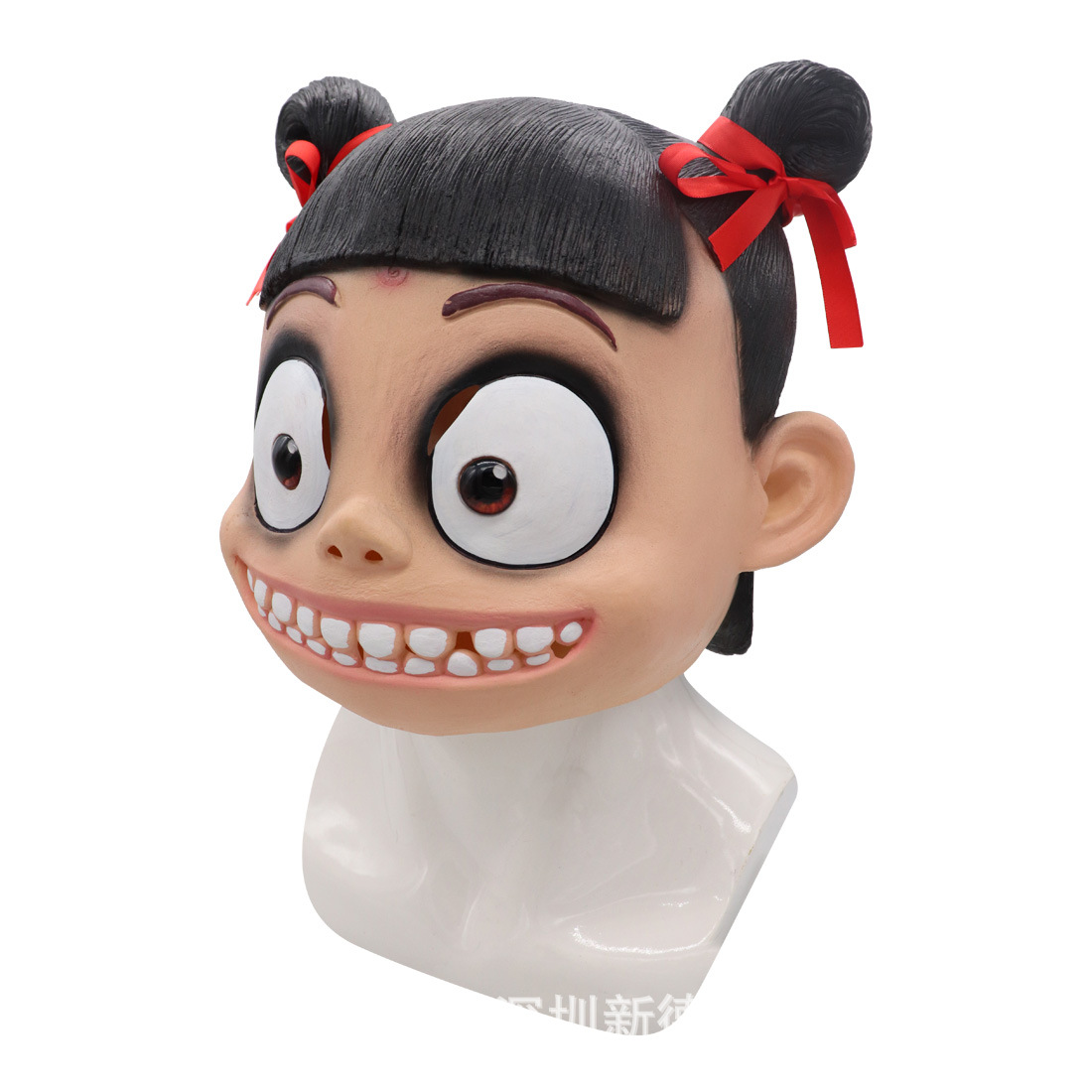 动漫周边 哪吒之魔童降世哪吒头套万圣节搞笑面具cos酒吧舞会道具