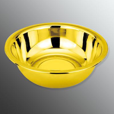 不锈钢镀金盆喜庆盆金盆洗手聚宝盆商用盆家用盆出口礼品36/38/40