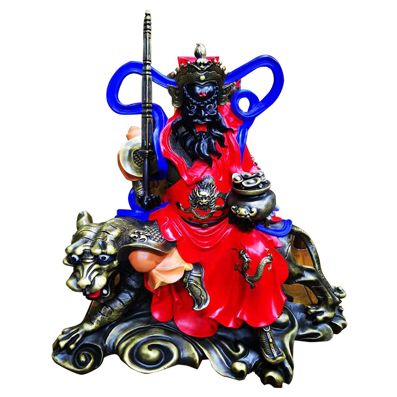 彩铜赵公明神像 武财神摆件用品家居办公室摆件中式佛像直销