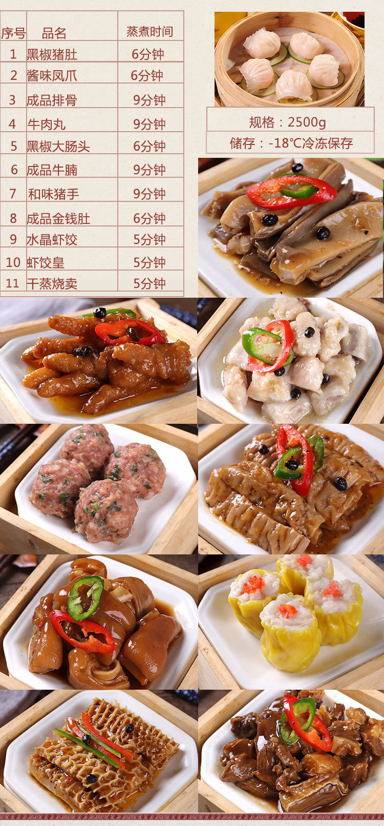 广东茶楼酒店粤菜早茶点心速冻虾饺早餐半成品冷冻食品港式茶点