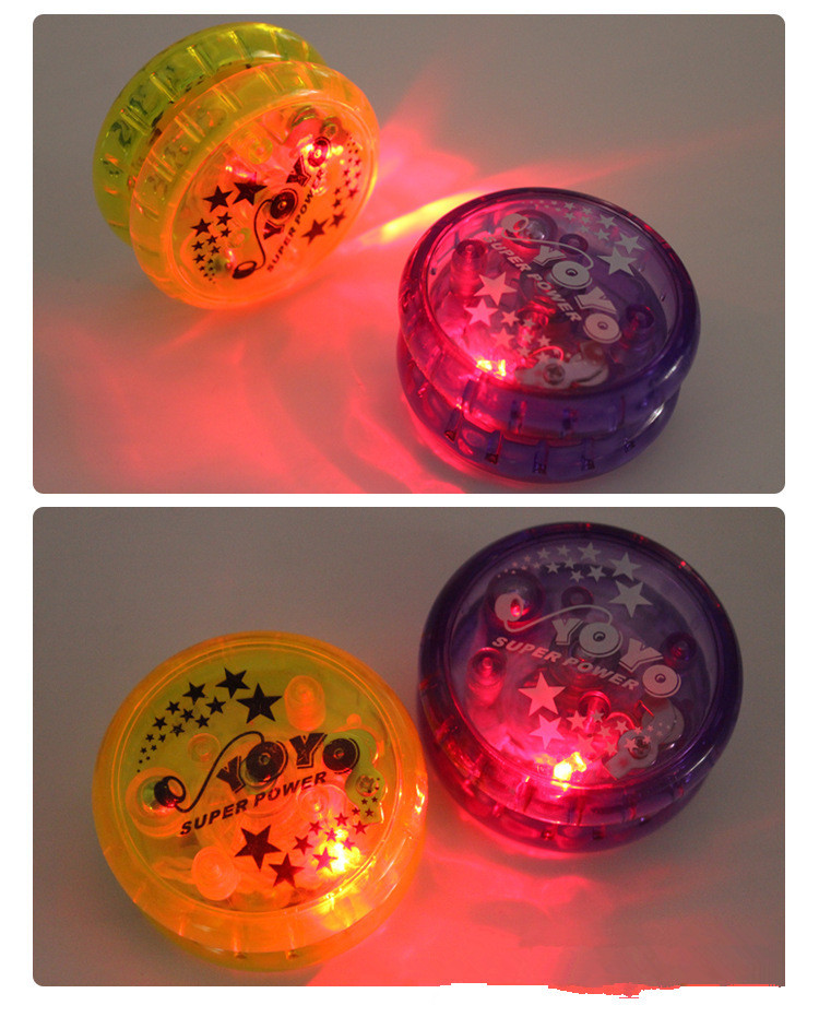 8cm双离合七彩灯5钢珠闪光溜溜球 闪光玩具 来图定制广告悠悠球