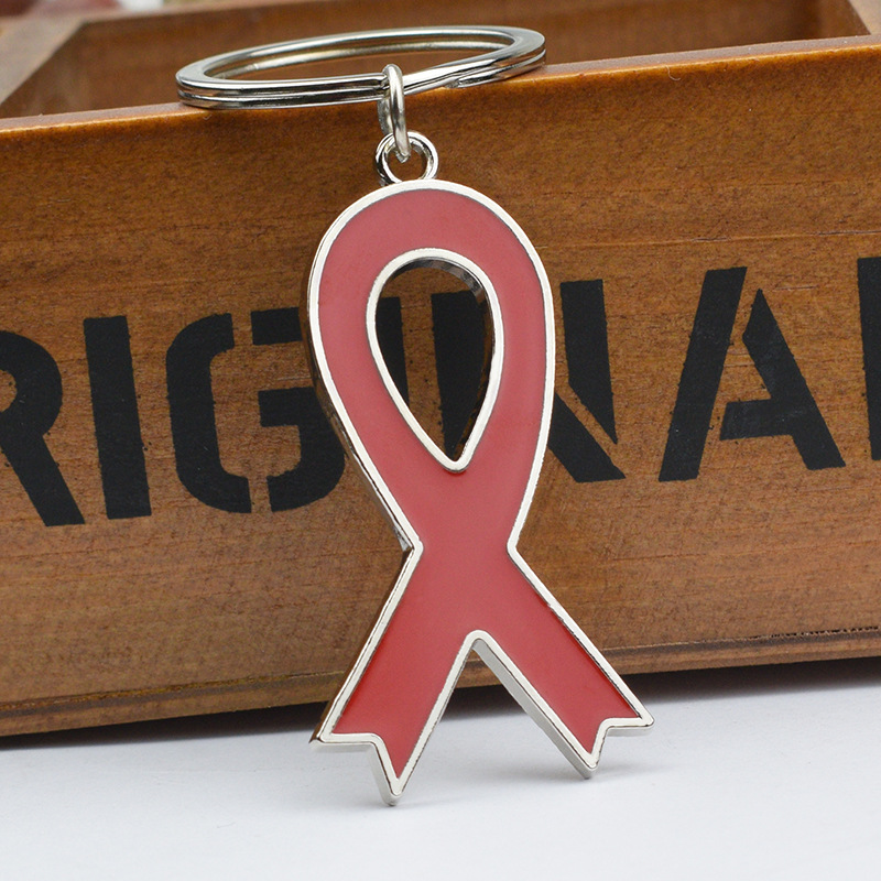 爱滋病标志世界日纪念小礼品小挂件爱滋病国际符号红丝带钥匙扣