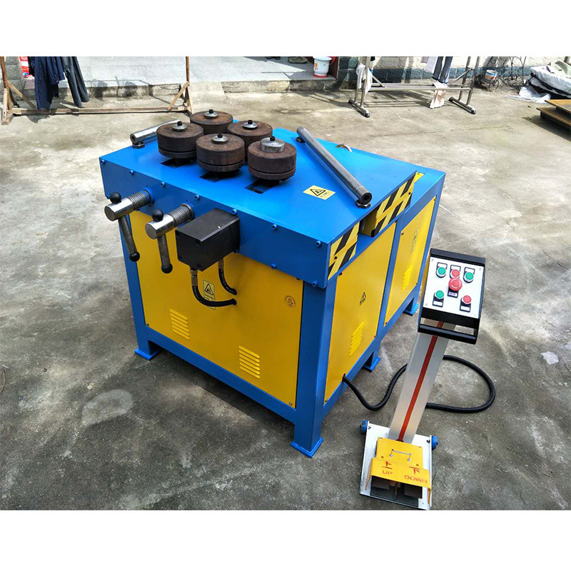 50型电动槽钢滚圆机 多规格角钢盘圆机 方管圆管金属型材盘管机