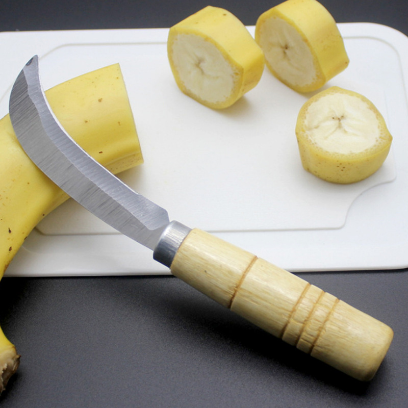 不锈钢削皮刀香蕉刀 水果菠萝小弯刀 不锈钢菠萝切刀具 厂家批发_lc