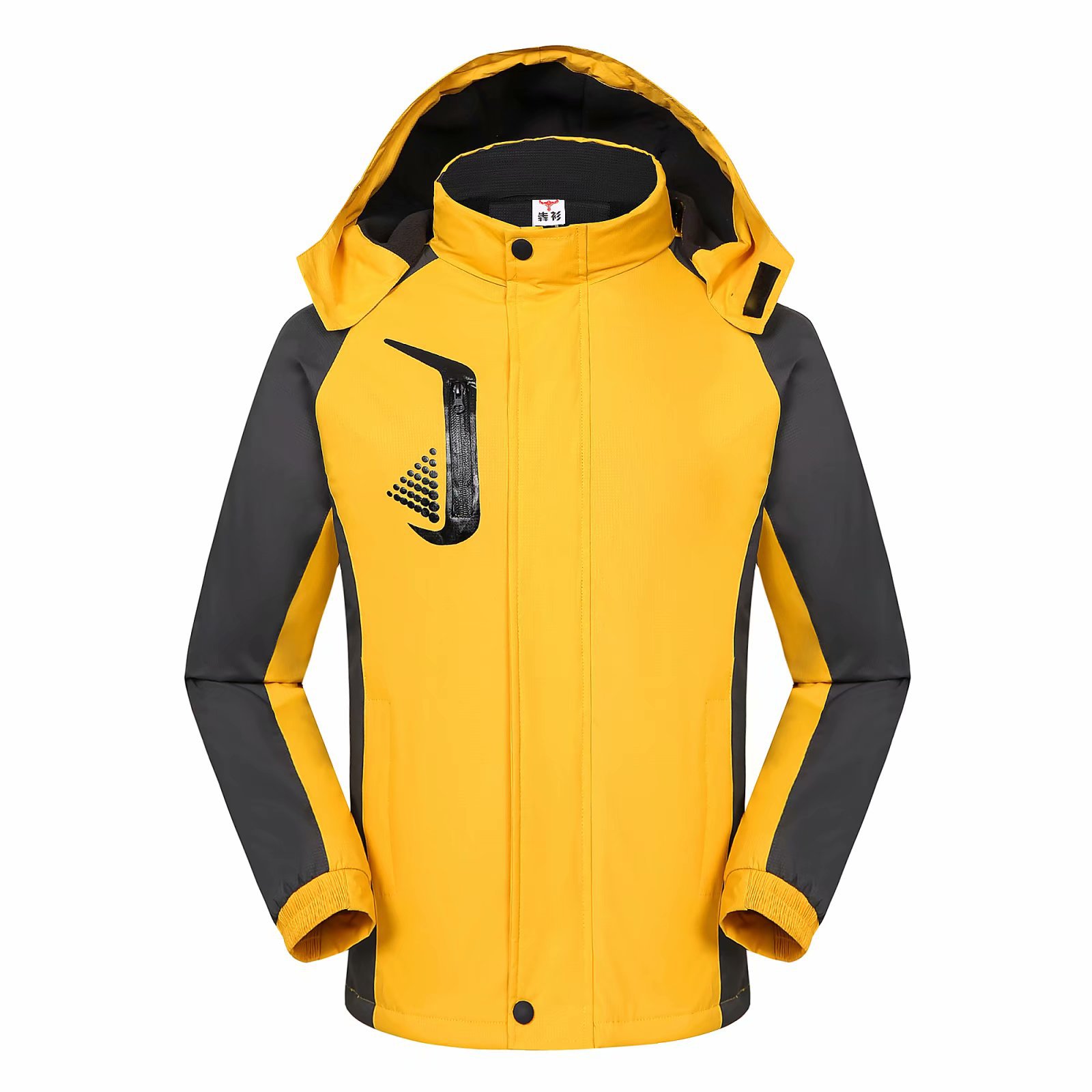 Autumn and Winter Fleece-Lined Thick Jacket Custom Logo Supermarket Logistics Express Work Group Clothes Outdoor Windproof Coat