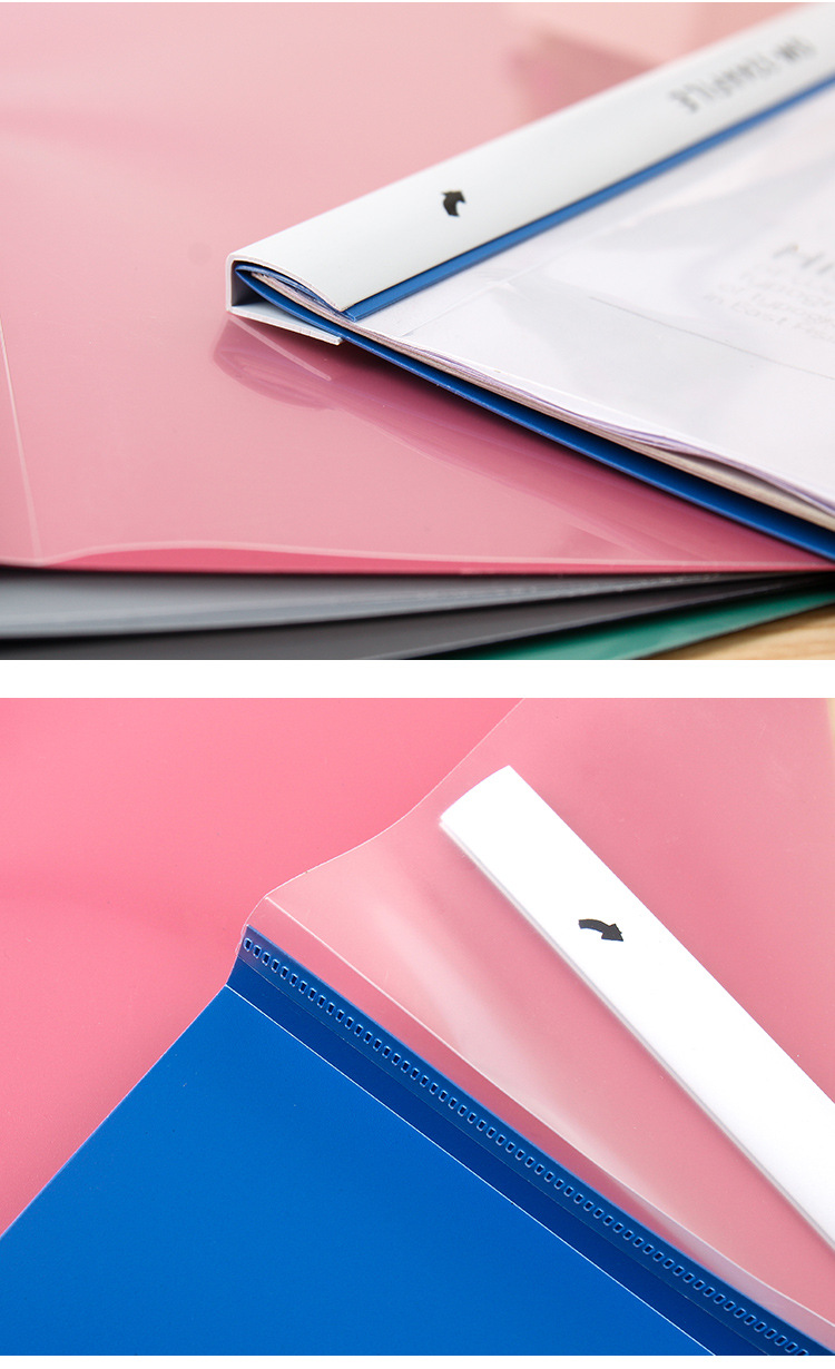 a4旋转文件夹抽杆夹拉杆夹加厚报告夹彩色试卷夹装订夹资料简历夹