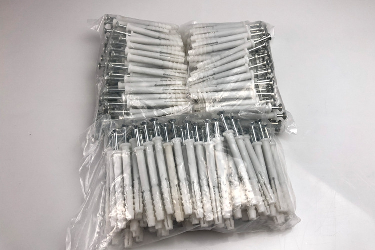 橱柜吊柜膨胀拉爆螺丝塑料膨胀胶套加硬螺丝钉美固钉衣柜膨胀螺丝