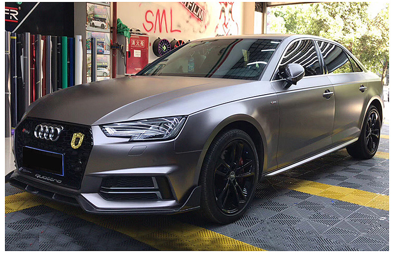 汽车改色膜全车膜电光金属灰车身改色贴膜哑光磨砂膜樱花粉色车膜