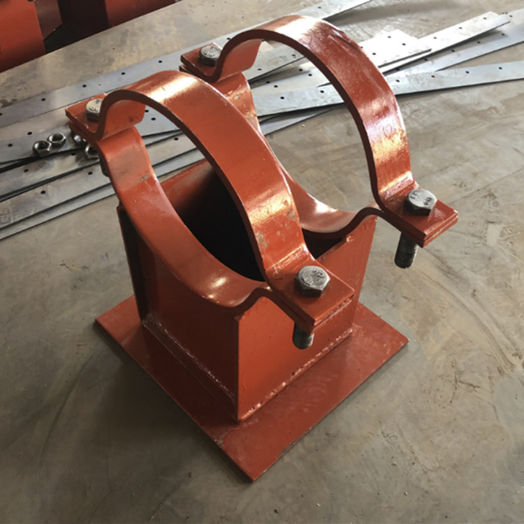 厂家供应 泵管固定u型地面托架dn125泵管管卡支架 两孔三孔管夹