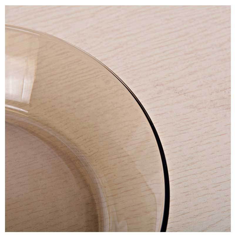 咖啡色玻璃碗双耳碗沙拉碗玻璃煲礼盒装送礼