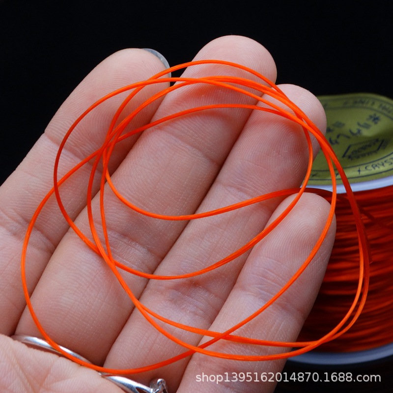 Mingcui Flat Japanese Crystal Cable Filament Crystal Garnet Thread DIY Agate Bracelet Beaded Wire Small Roll