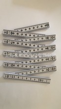 跨境ABS木工折尺1M10折白色 folding ruler 木工折叠尺十折塑料尺