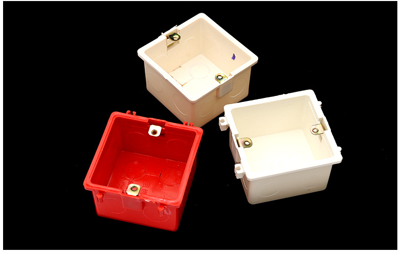 86型暗盒 加厚型pvc通用开关线插座盒接线盒 86型暗装底盒