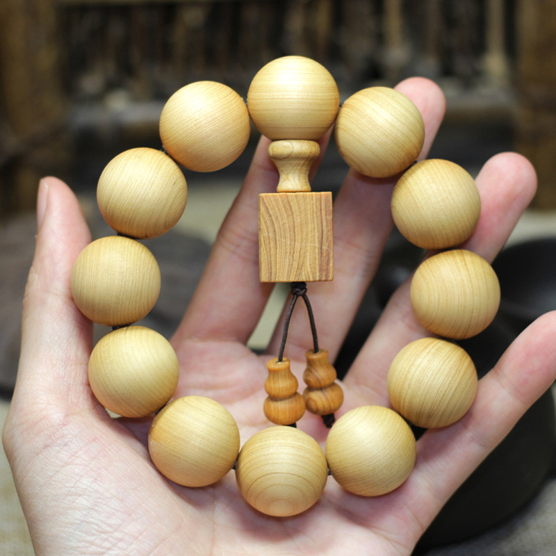方牌葫芦崖柏素珠手串佛珠念珠手链木质文玩饰品佛教檀木文玩代发