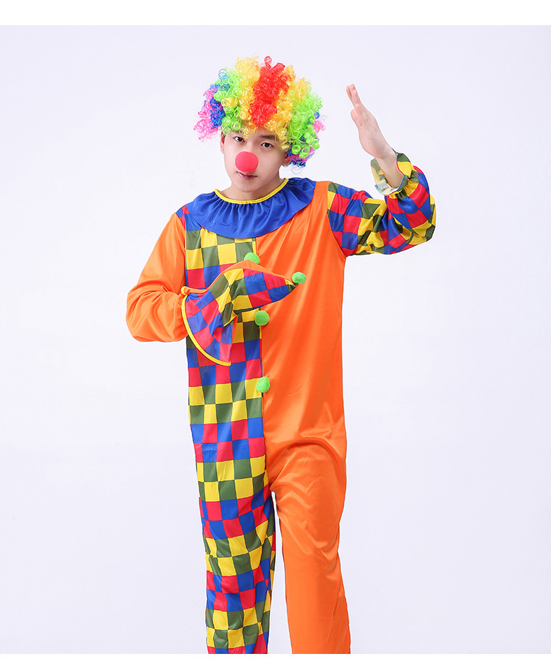 现货万圣节小丑服装 成人小丑服饰男女马戏团表演服节日演出装扮