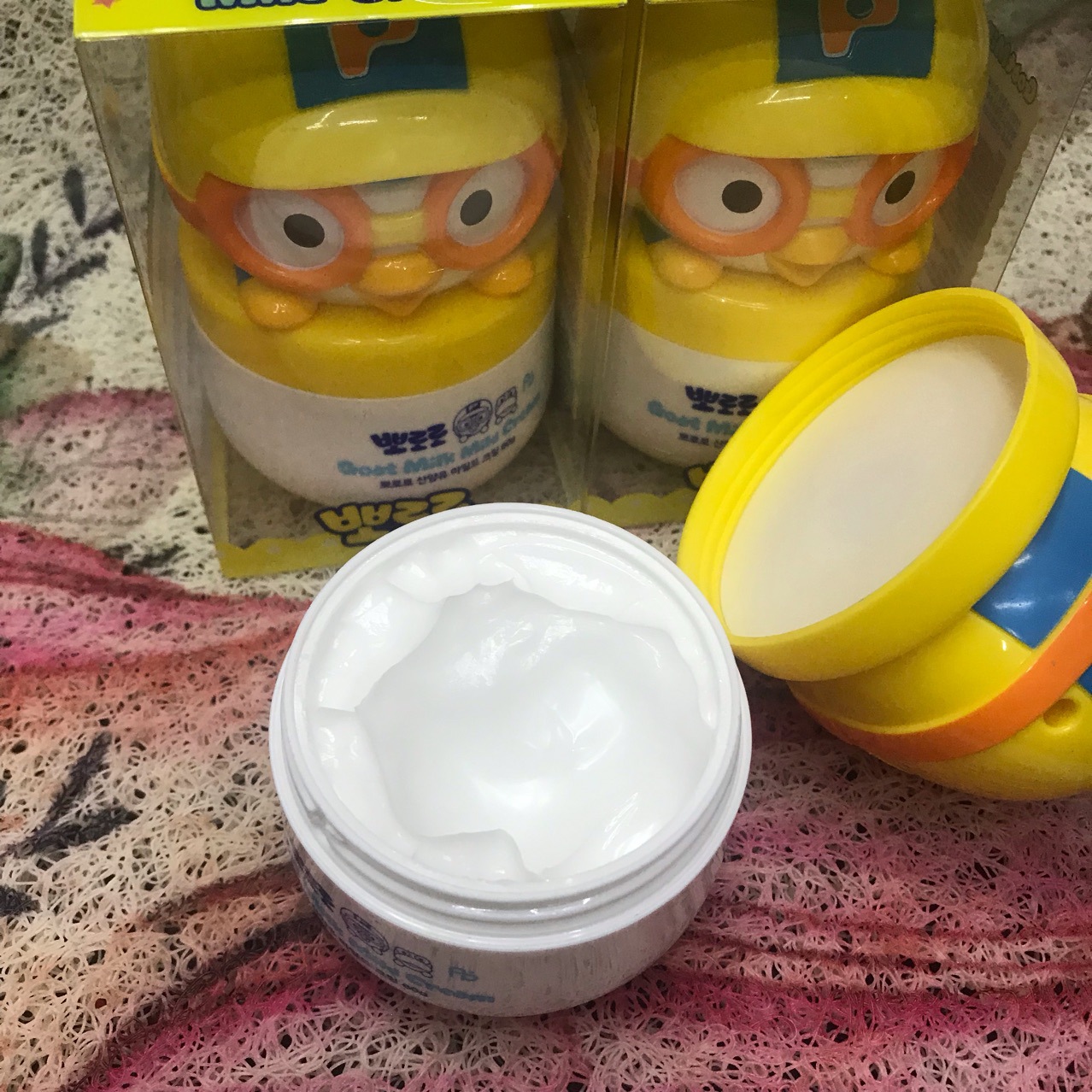 韩国pororo啵乐乐山羊奶儿童面霜