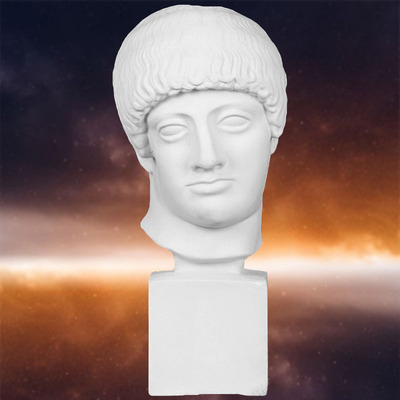 艺伯乐石膏像太阳神38cm头像面像 美术素描写生教具 雕塑雕像摆件
