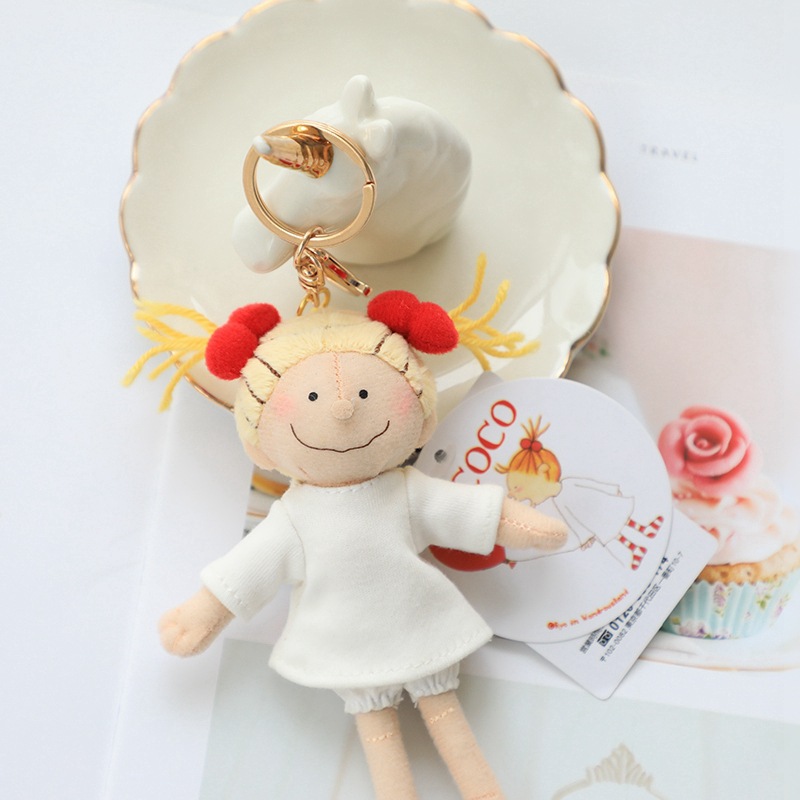 预定日本coco酱小女孩公仔钥匙扣挂件娃娃少女心礼物包包挂饰抓机