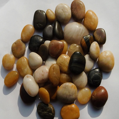 精抛光天然鹅卵石石头雨花石五彩石小石子花卉鱼缸园林铺路石