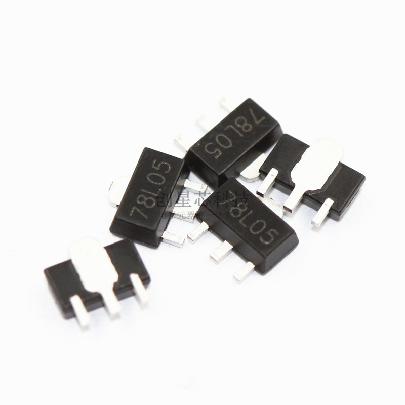 三端稳压ic 78l05 sot89-3l 5v 贴片稳压三极管 丝印78l05
