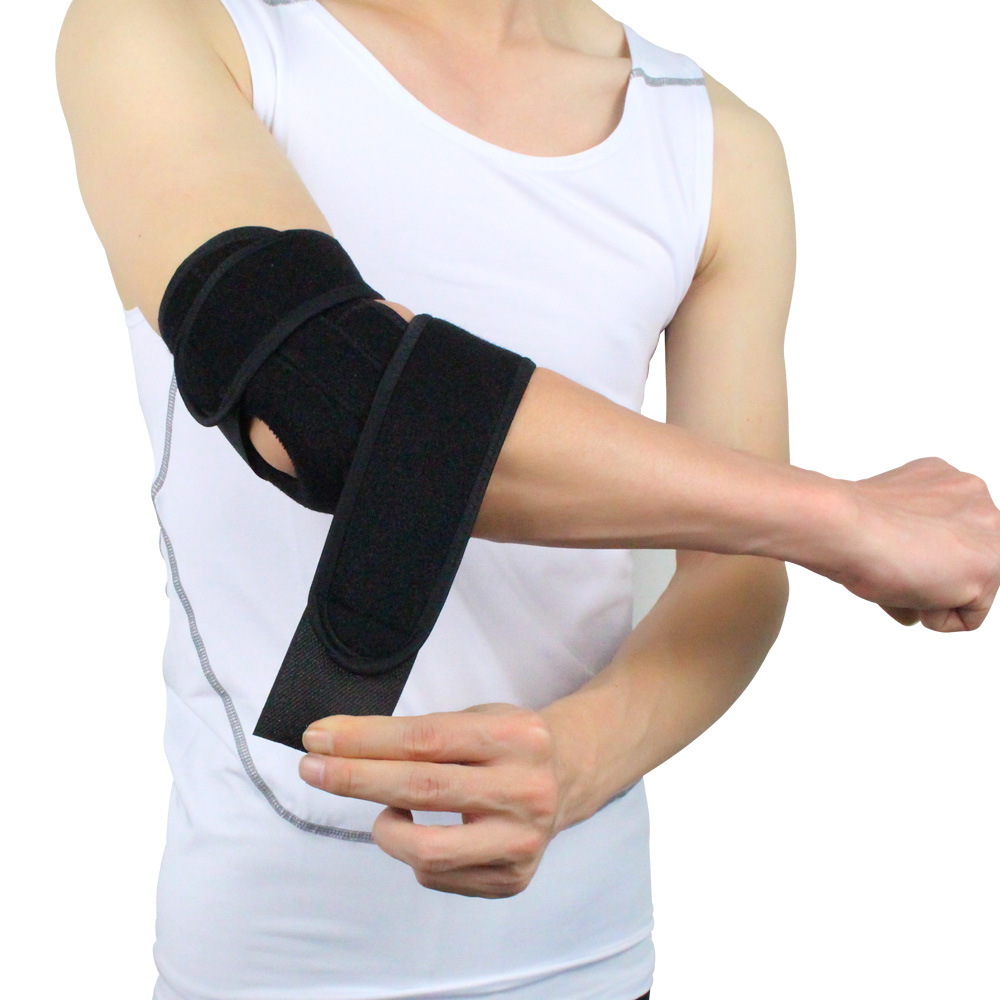 运动护肘弹簧支撑加压护臂缠绕可调节透气运动护具篮球排球护肘