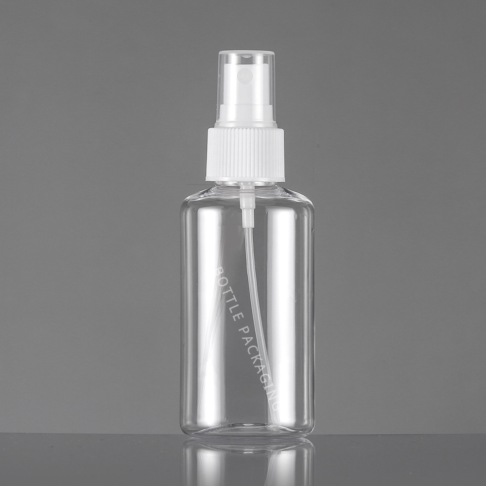 100ml 化妆水喷雾24牙香水喷头 旅行装小喷瓶pet塑料透明扁瓶子
