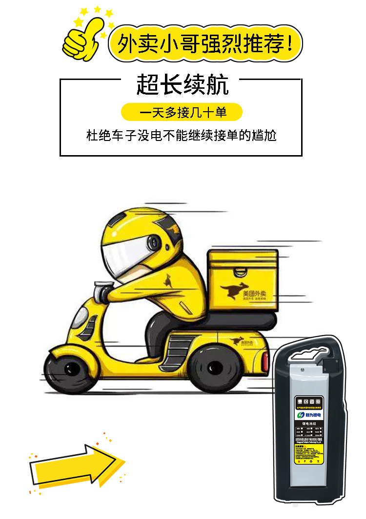 48v电动车锂电池12ah快递电摩锂电三号外壳电瓶 18650模块电池包