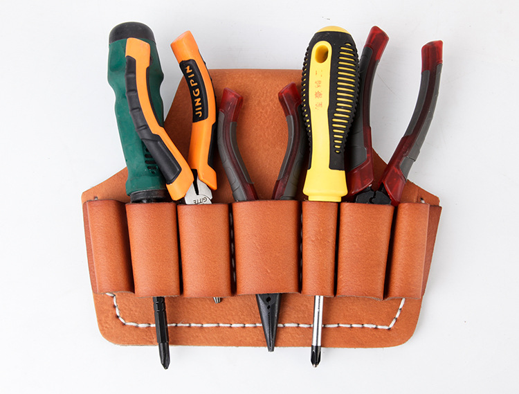 二皮电工皮带二层纯牛皮电工腰带皮套工具包钳套电工五联六联七联