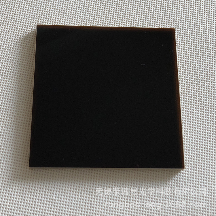 咖啡色激光防辐射玻璃 吸收式激光防护视窗 防激光有机玻璃定制