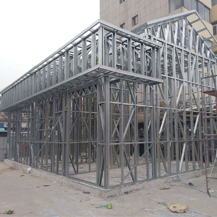轻钢别墅龙骨框架 田园轻钢房屋g550型材 装配式房屋骨架加工厂家