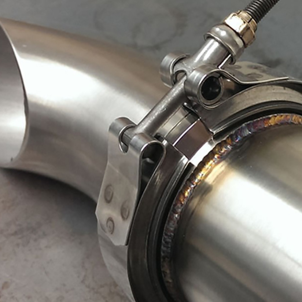 ebay爆款不锈钢喉箍304法兰卡箍 汽车排气管专用 v型美式管道抱箍