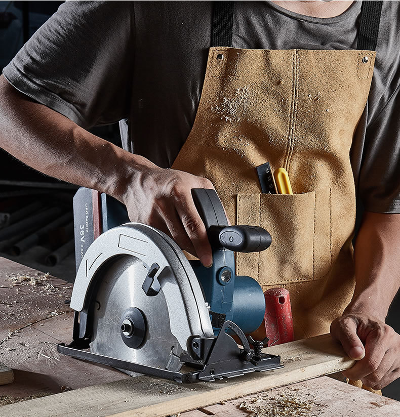 藤原36v电圆锯充电式大功率木工工具手提锯木材模板切割机7寸圆锯