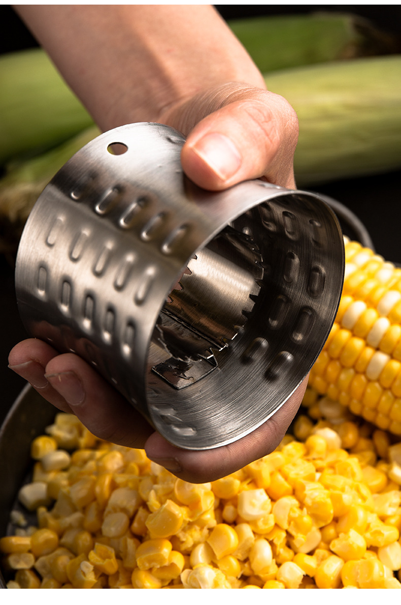 厂家现货304不锈钢玉米刨粒器旋转剥玉米神器创意玉米粒剥离器