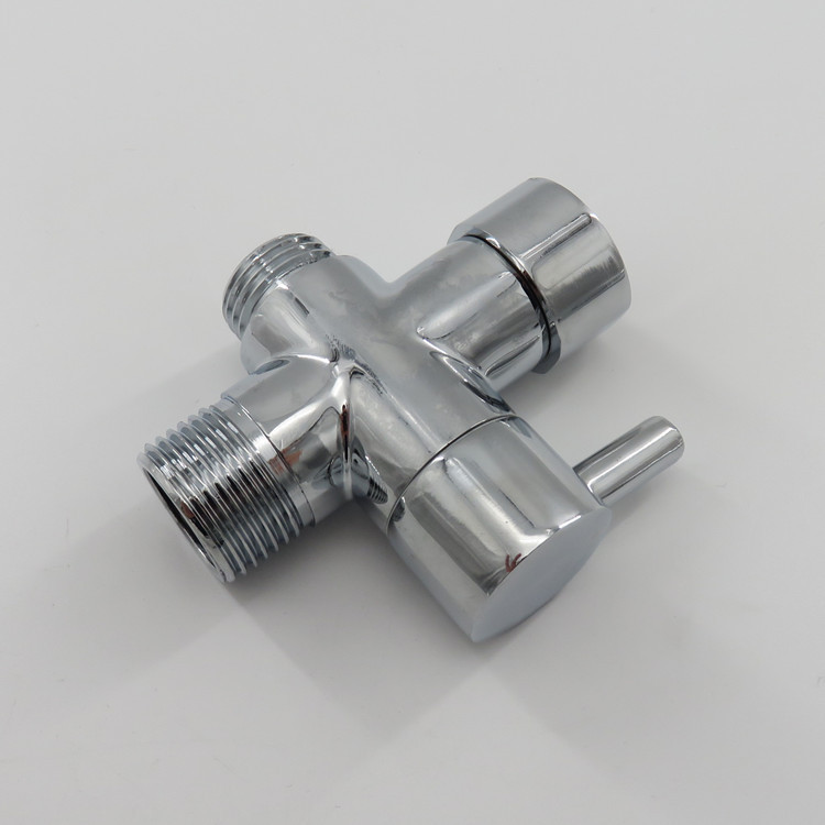 美加标准 马桶接头 7/8牙规 厕所喷枪三通分水器 美标7/8