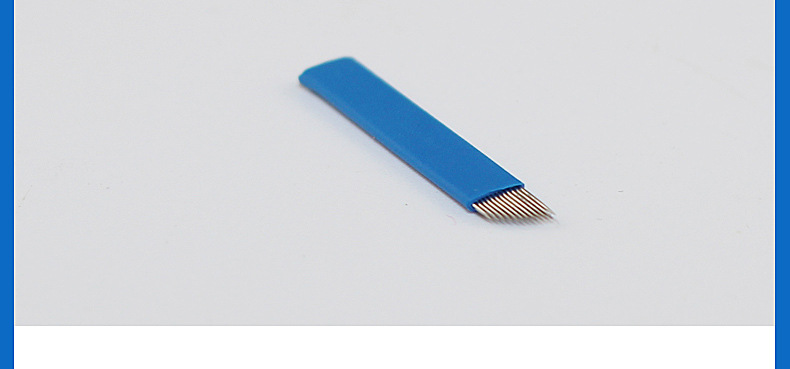 蓝皮双排高低23针半永久美瞳眼线打雾眉纹唇易上色纹绣专用手工针