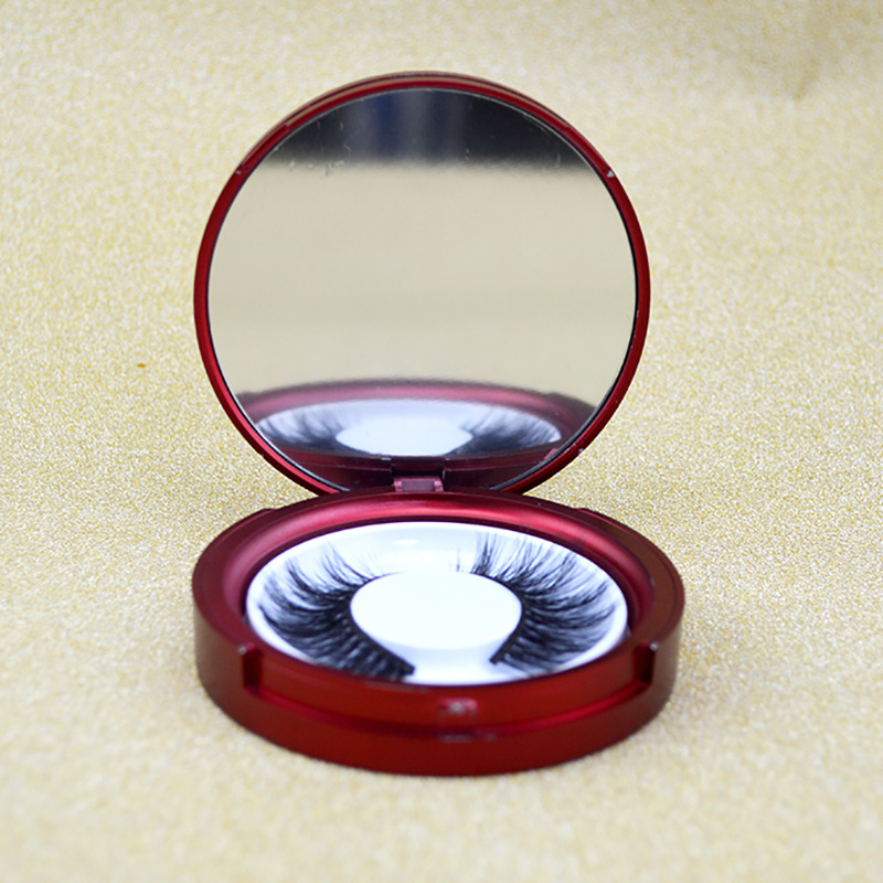 金色圆形假睫毛包装盒 塑料注塑开模定制厂家现货供应跨境货源