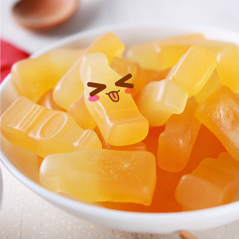 富味可乐软糖酸奶软糖qq糖橡皮糖糖果趣味造型软糖零食70g