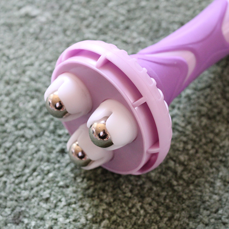 供应身体按摩滚珠双下巴三珠脸颊按摩面部钢珠按摩器