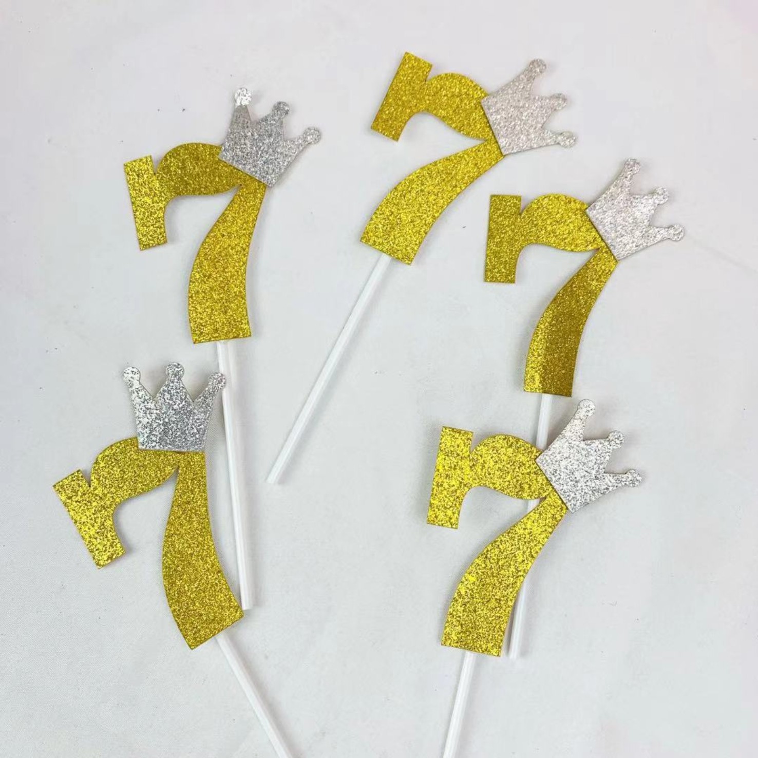 0123456789数字宝宝一周岁生日蛋糕装饰插牌烘焙纸杯插件插卡