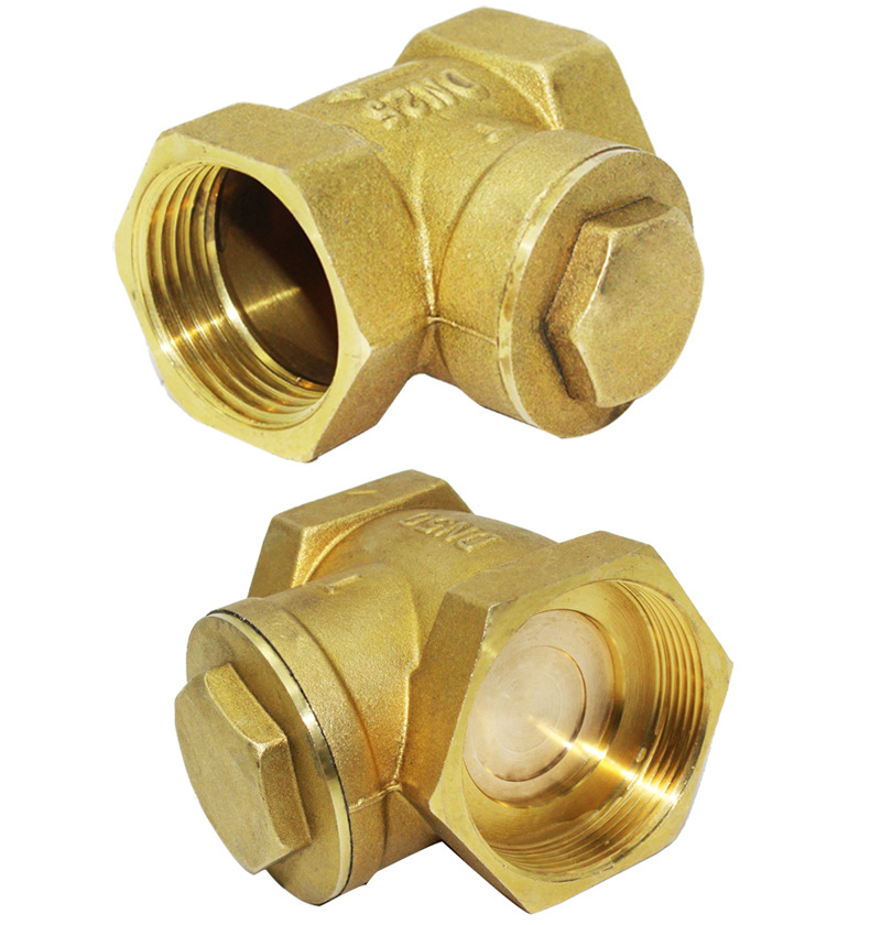 加厚黄铜卧式止回阀 内螺纹dn15 单向逆止阀 水表前4分6分1寸批发