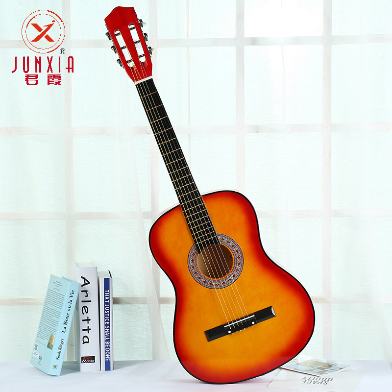 SOURCE Factory Wholesale 34-Inch Wooden Guitar Children Beginners Practice Guitar Playing Toys Entry-Level Wooden Guitar