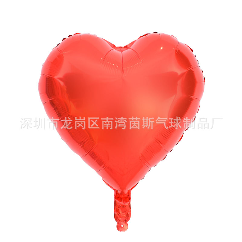 18-Inch Heart Shape Peach Heart Aluminum Foil Balloon Wedding Room Birthday Party Rose Gold Love Balloon Factory Wholesale