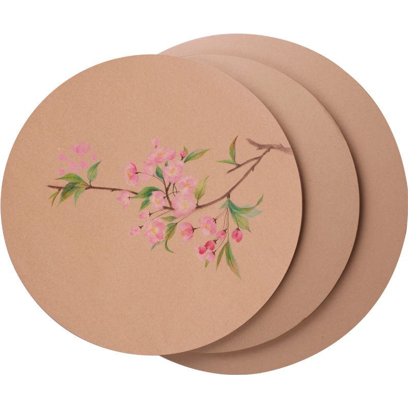 中盛画材圆形大号素描牛皮纸手绘彩铅画纸素描加厚油性厚卡纸批发