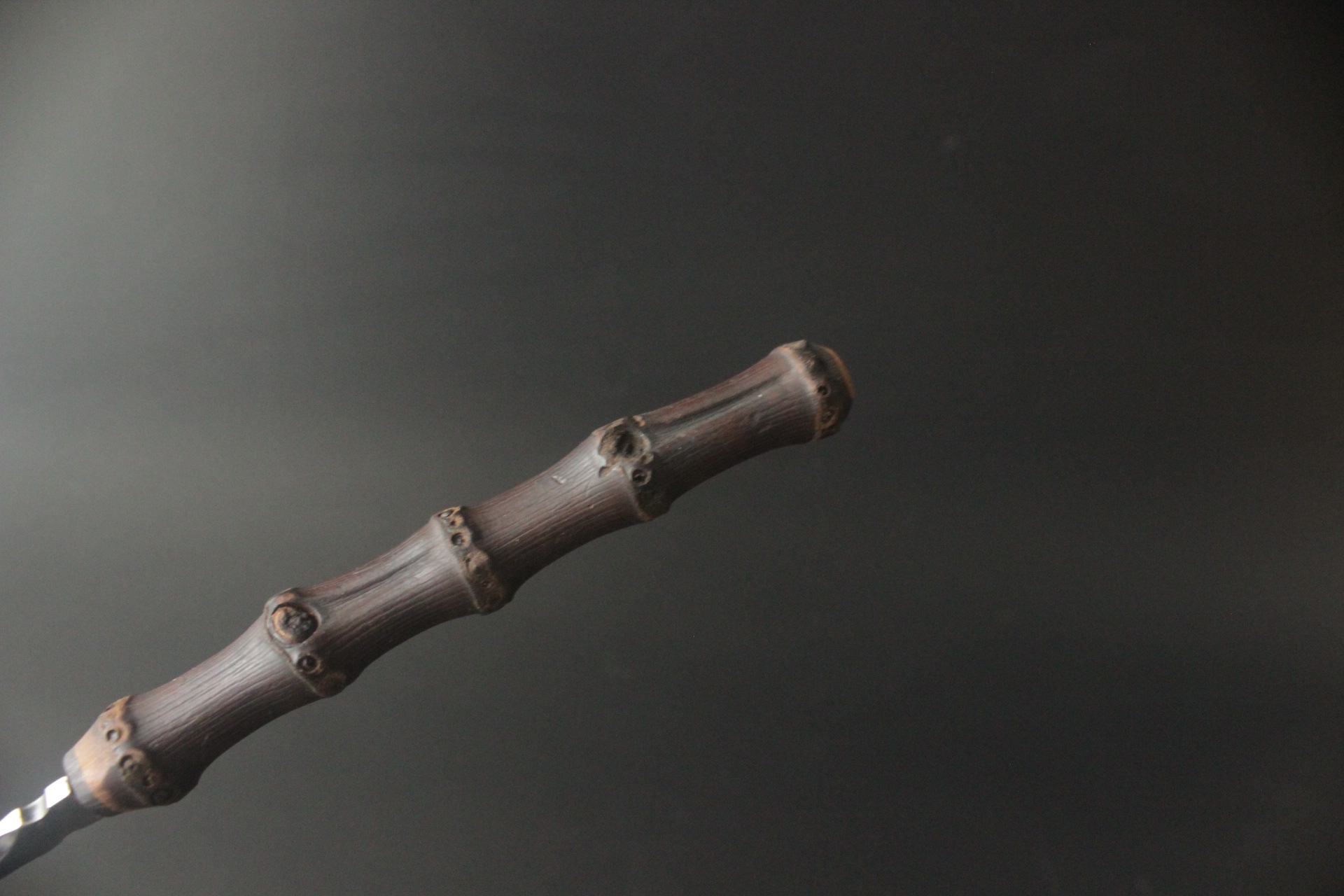 天然手工竹根鞭普洱茶刀茶锥不锈钢茶针黑茶分茶器茶道零配